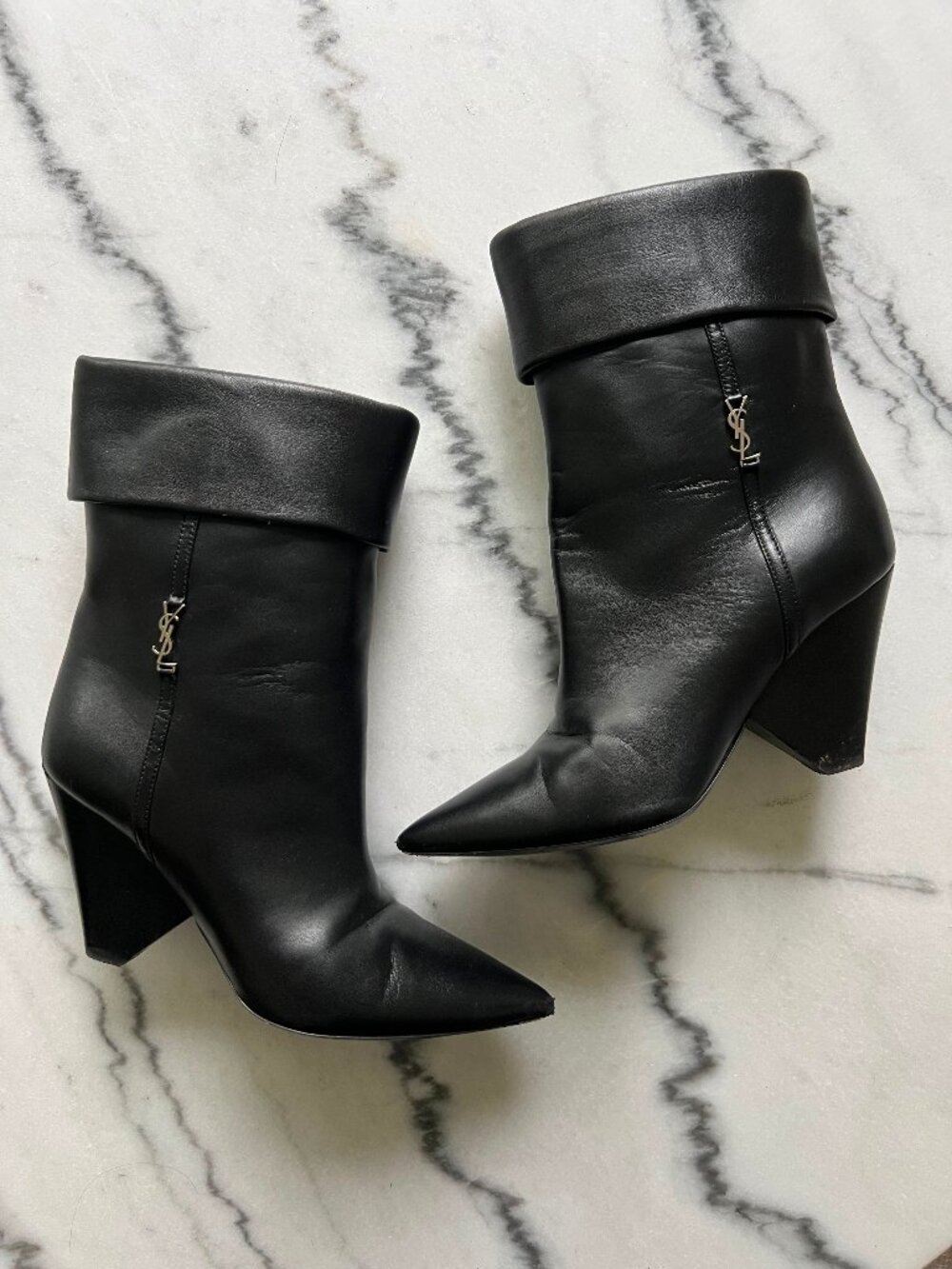 Saint Laurent YSL Luxor Leather Boots